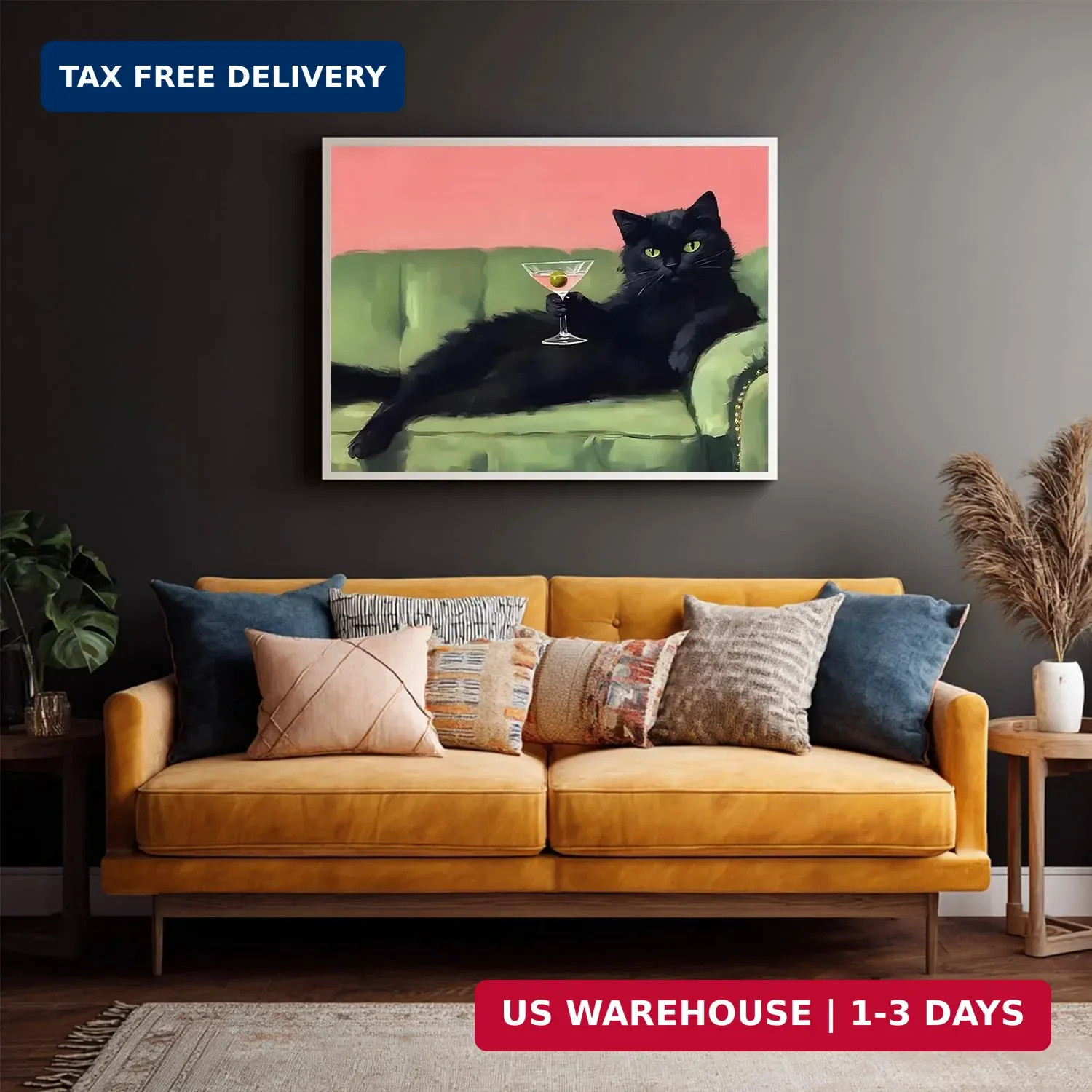 Mandun Cat Paint by Numbers for Adult,Cat Paint by Numbers Kit for Adults Beginn