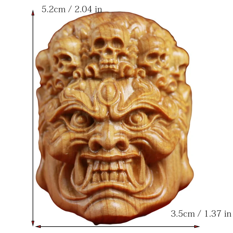 Boxwood Solid Wood Buddha Statue Pendant Chinese Buddha Statue Ornaments