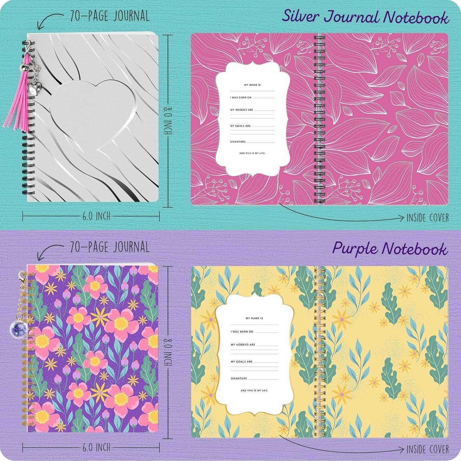 2-Pack DIY Journal Kit for Girls – Birthday Easter Gifts for Girls 8 9 10 11 …