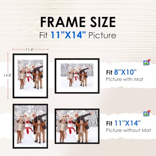 11×14 Picture Frame 1 Pack, Photo Frame with HD Plexiglass, 11″×14″ Black