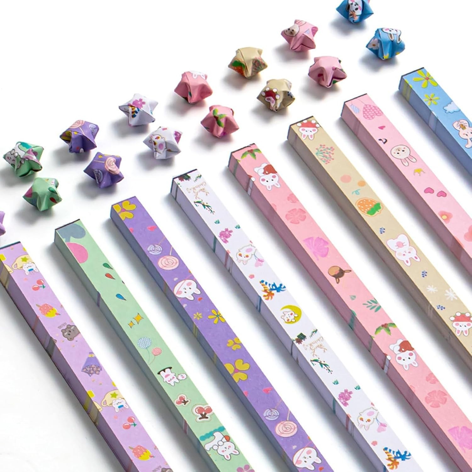 “1080Pcs Origami Star Paper Strips 16 Styles for DIY Crafts Handmade “