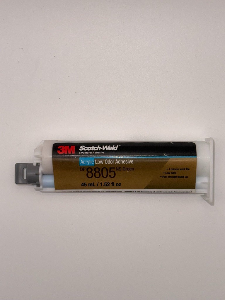 3M Scotch-Weld Low Odor Acrylic Adhesive DP8805NS, Green, 45 mL Exp May 26