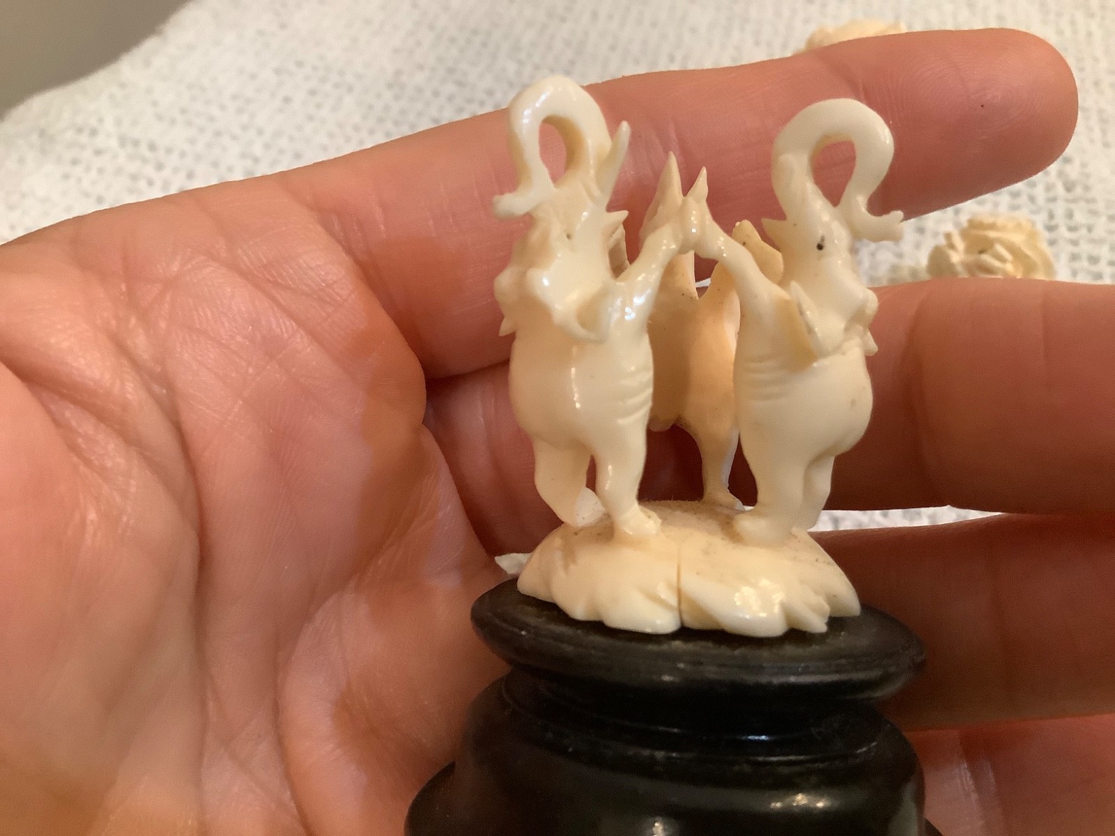 6 Chinese Carved Layered Dragon Magic Puzzle Balls Elephants Pendant Lot