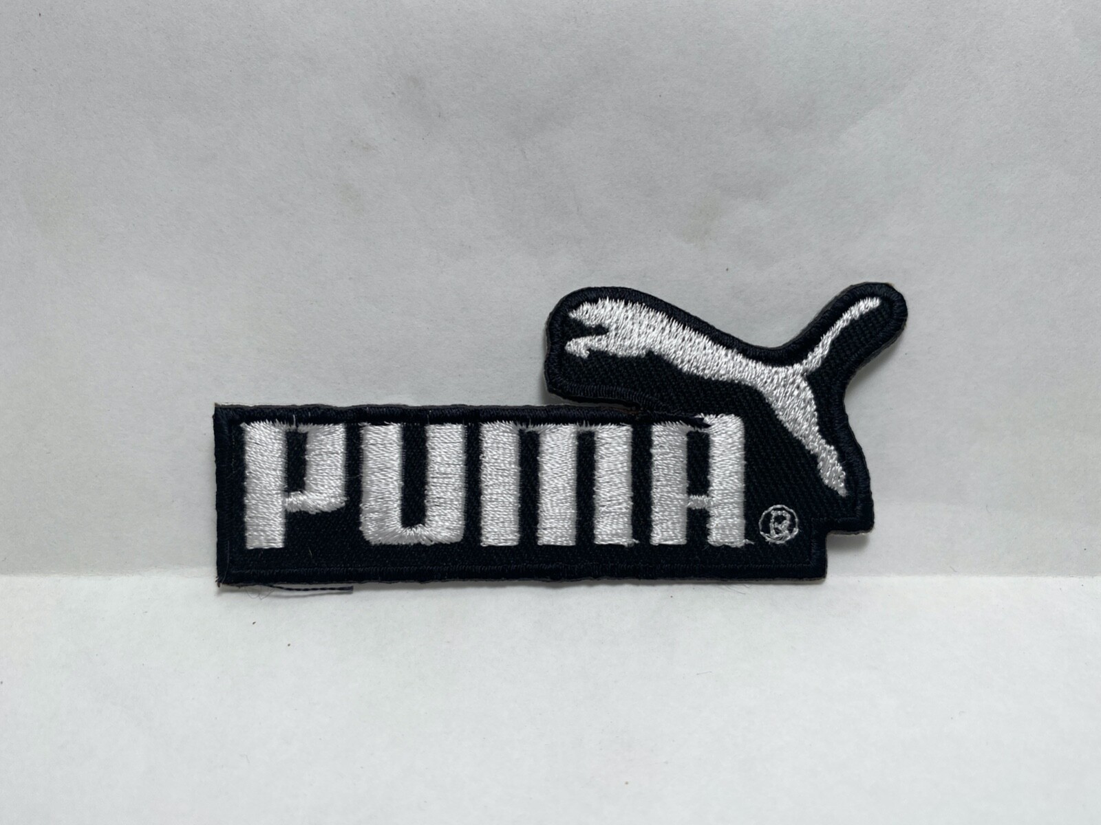 PUMA NEW EMBROIDERED COMPANY NAME PATCH TAG 1-1/2 X 3-1/2