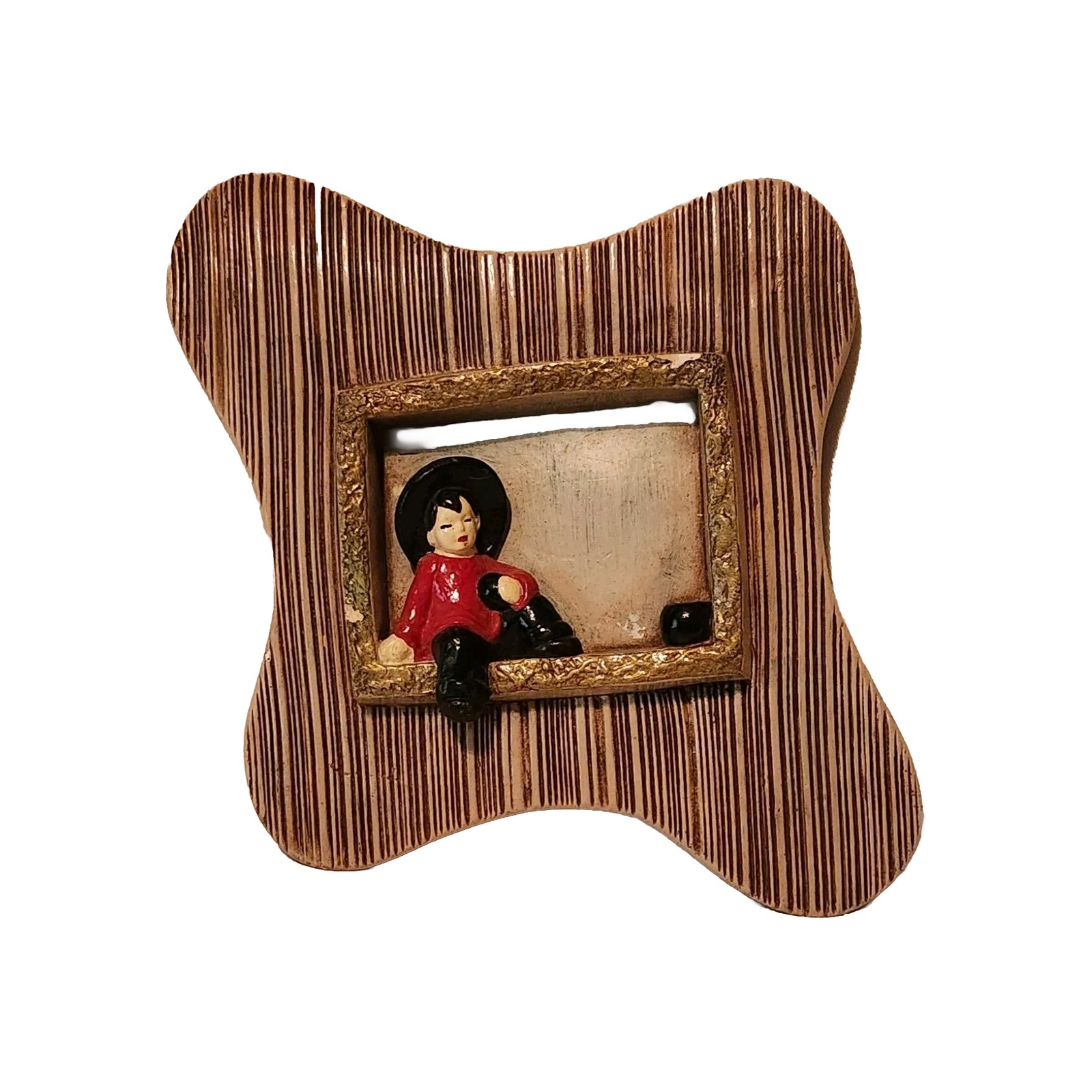 3D Ceramic Asian Oriental Child Wall Hanging 40’s 50’s 10×10