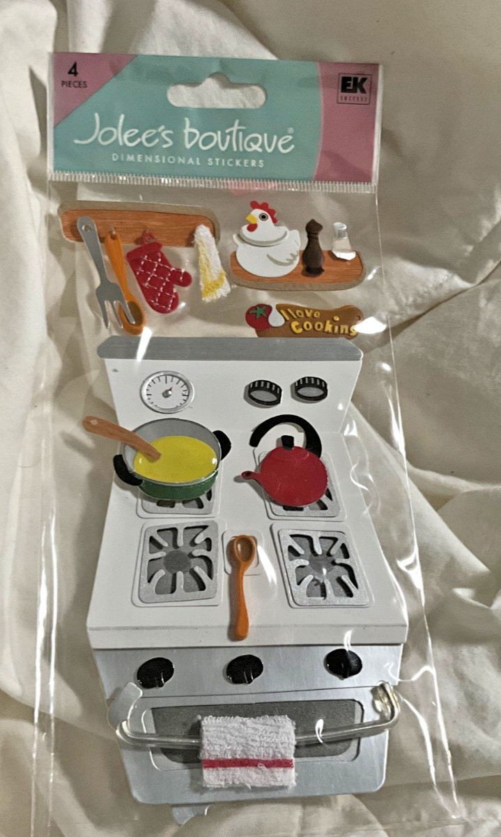 Jolee’s Boutique COOKING, BAKING RECIPE, STOVE Scrapbook Sticker Pack