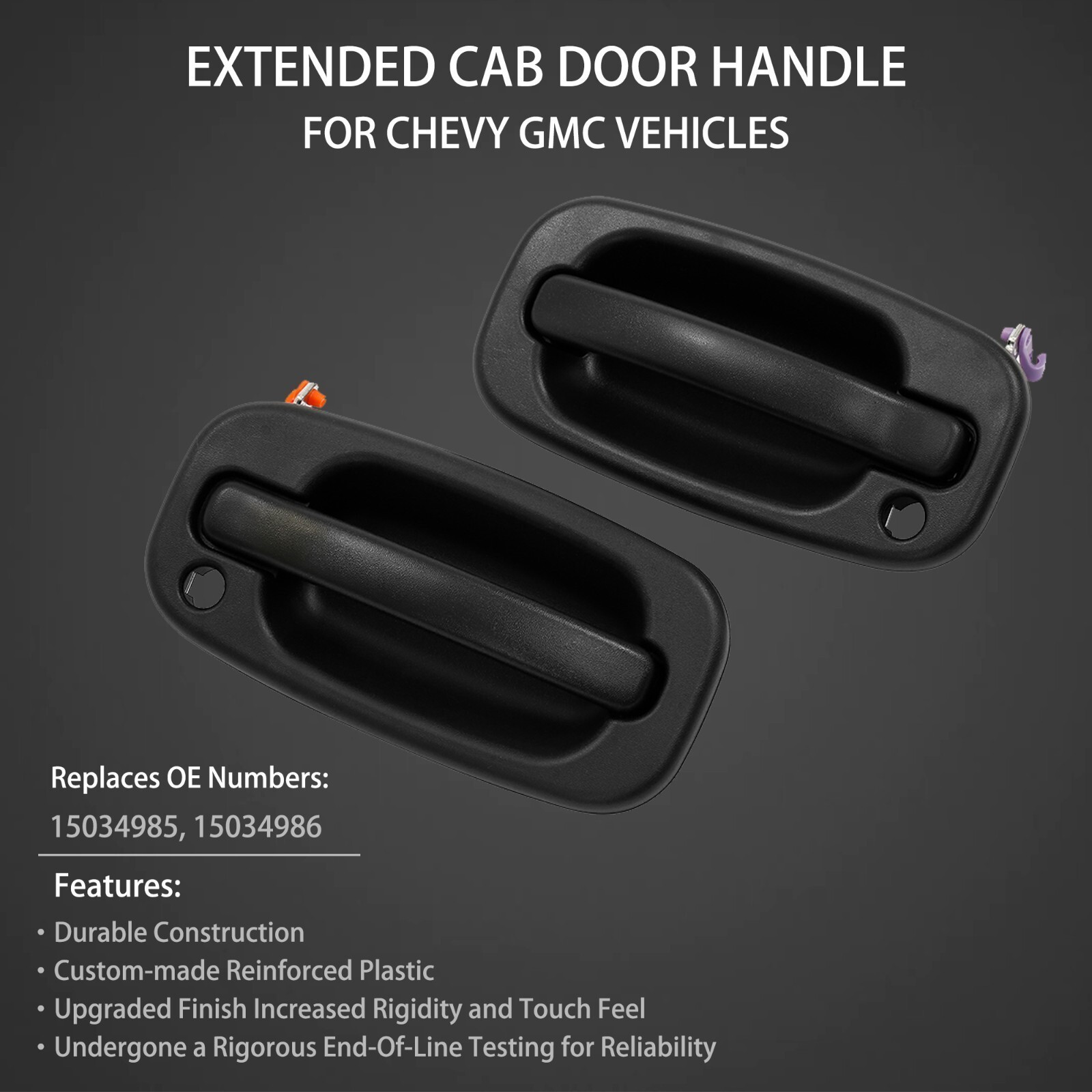 Exterior Door Handle Front Left & Right for 1999-2007 Chevy Silverado GMC Sierra