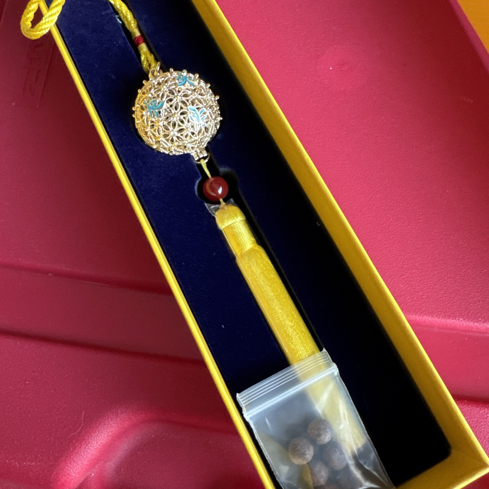 Chinese Pomander With Tassel From The Palace Museum China Elegant Gold Details