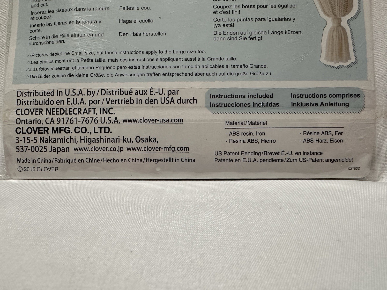 Clover 9941 Large Tassel Maker Tool Adjustable 5 Sizes Brand New Sealed