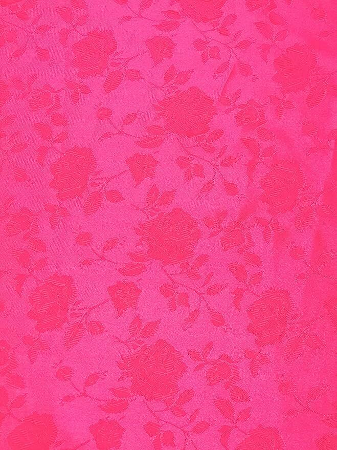Valentina Textile’s Inc Rose Jacquard Satin 60/59″ Witdh Sells by The Yard