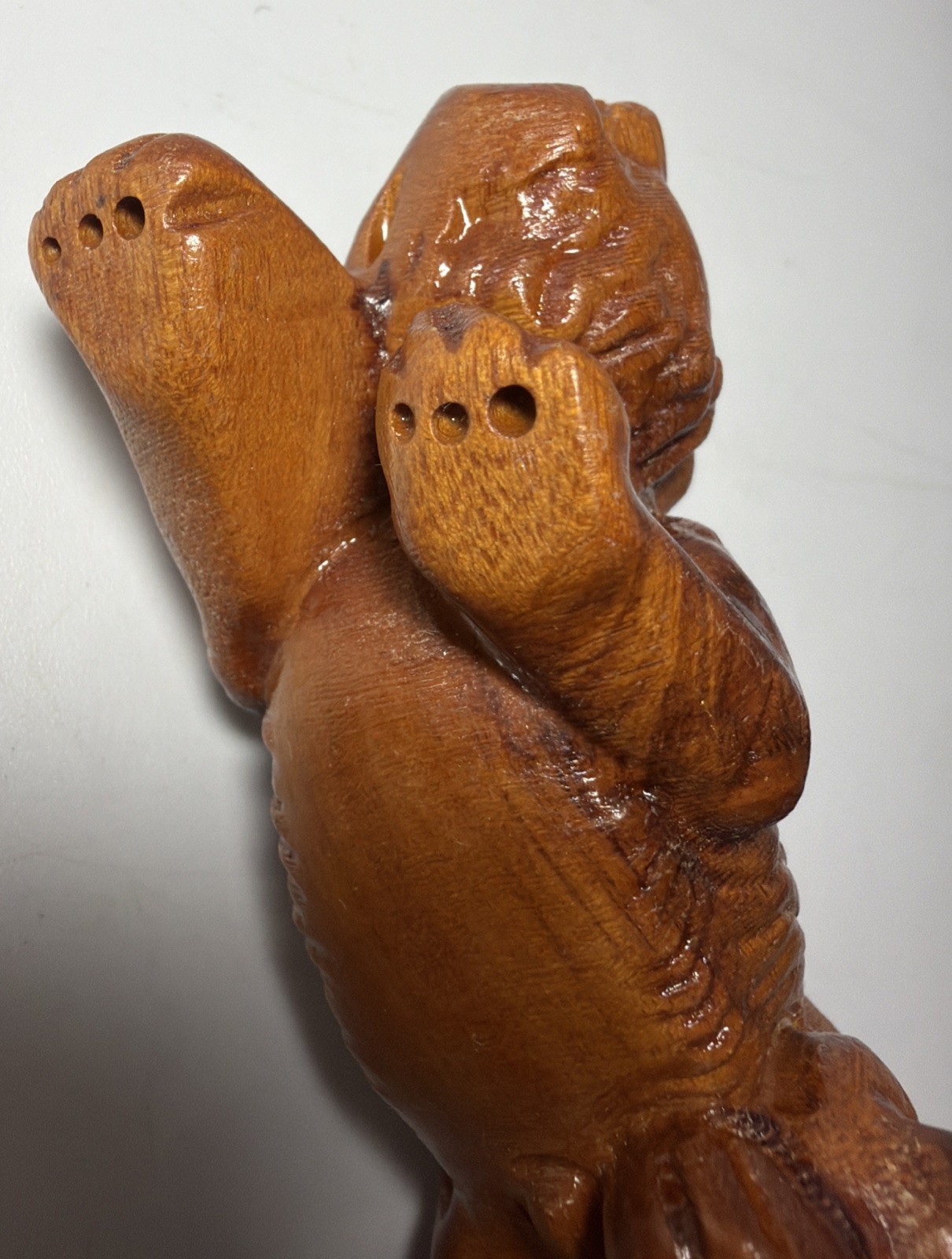 Chinese Zodiac Tiger Ornament Handmade Wood Carving