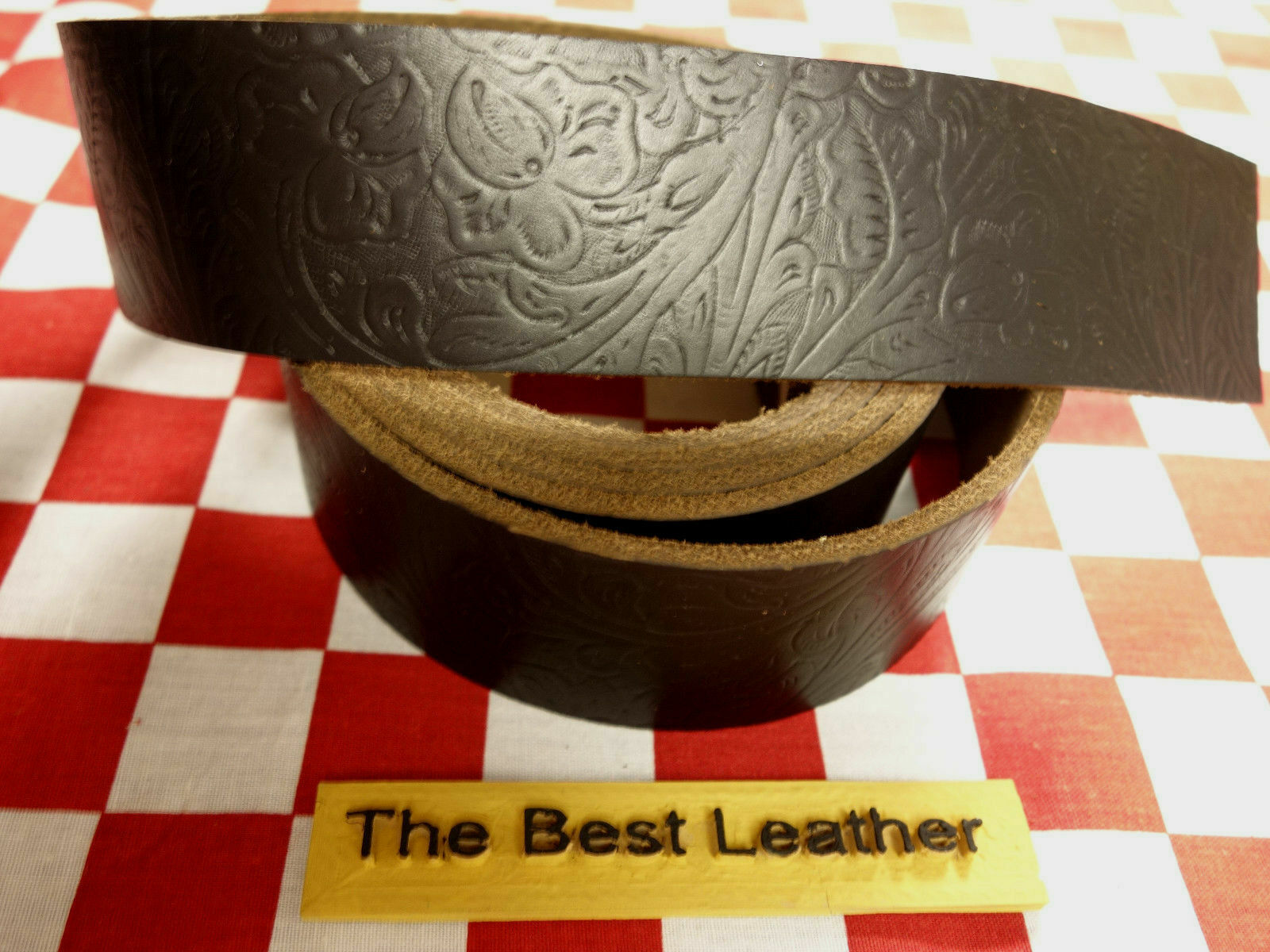 HORWEEN CHROMEXCEL 9 oz. FLORAL PRINT BLACK STRAPS, EMBOSSED , SELECT YOURS.