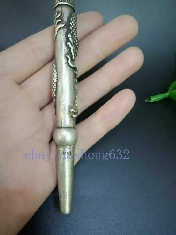 Old Chinese Hand-Carved Dragon Cigarette Holder Smoking Tools Hot