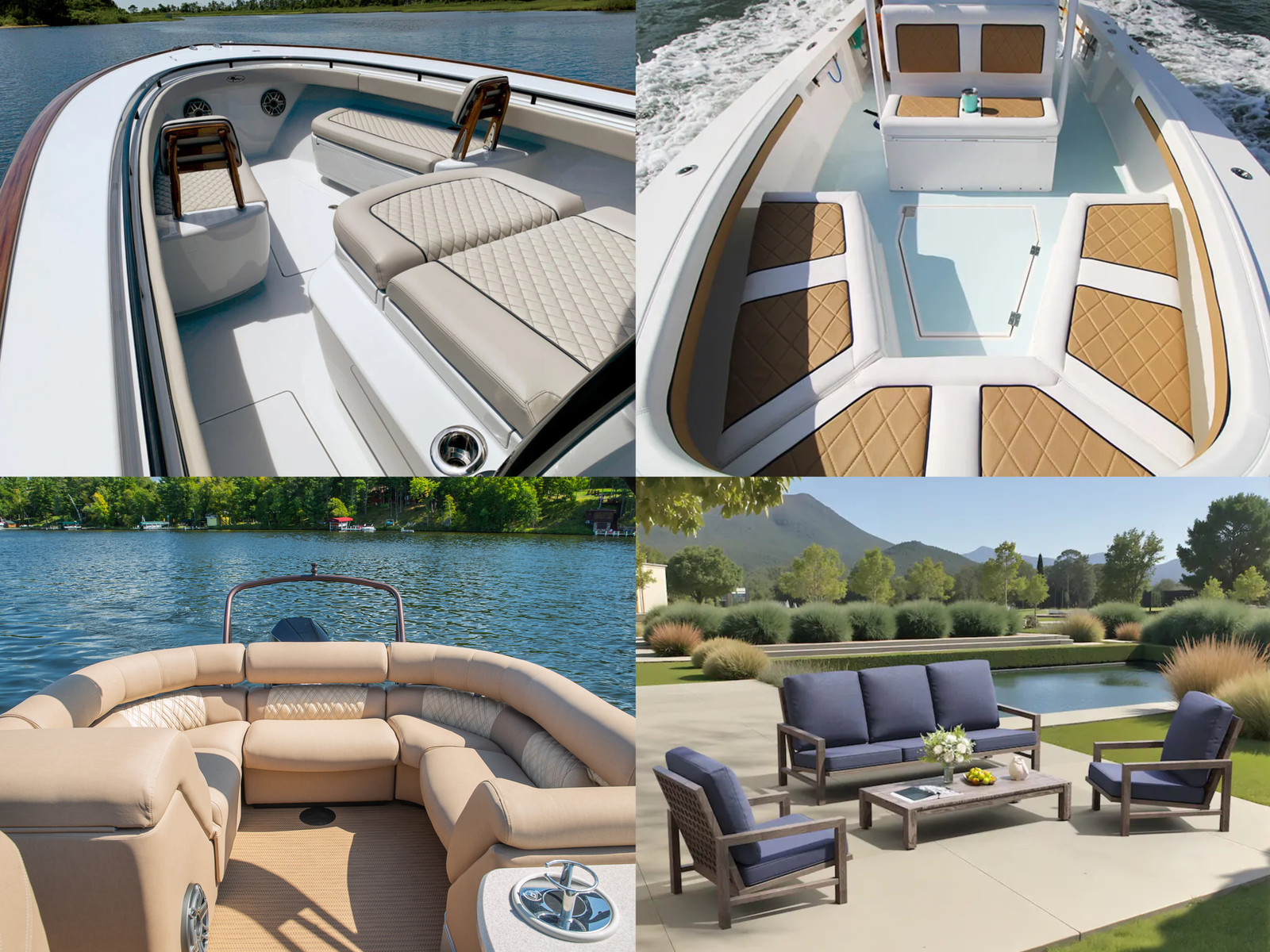 Marine Vinyl Fabric 1.6mm Thick Outdoor UV/Tear Resistant Upholstery, BY Yard