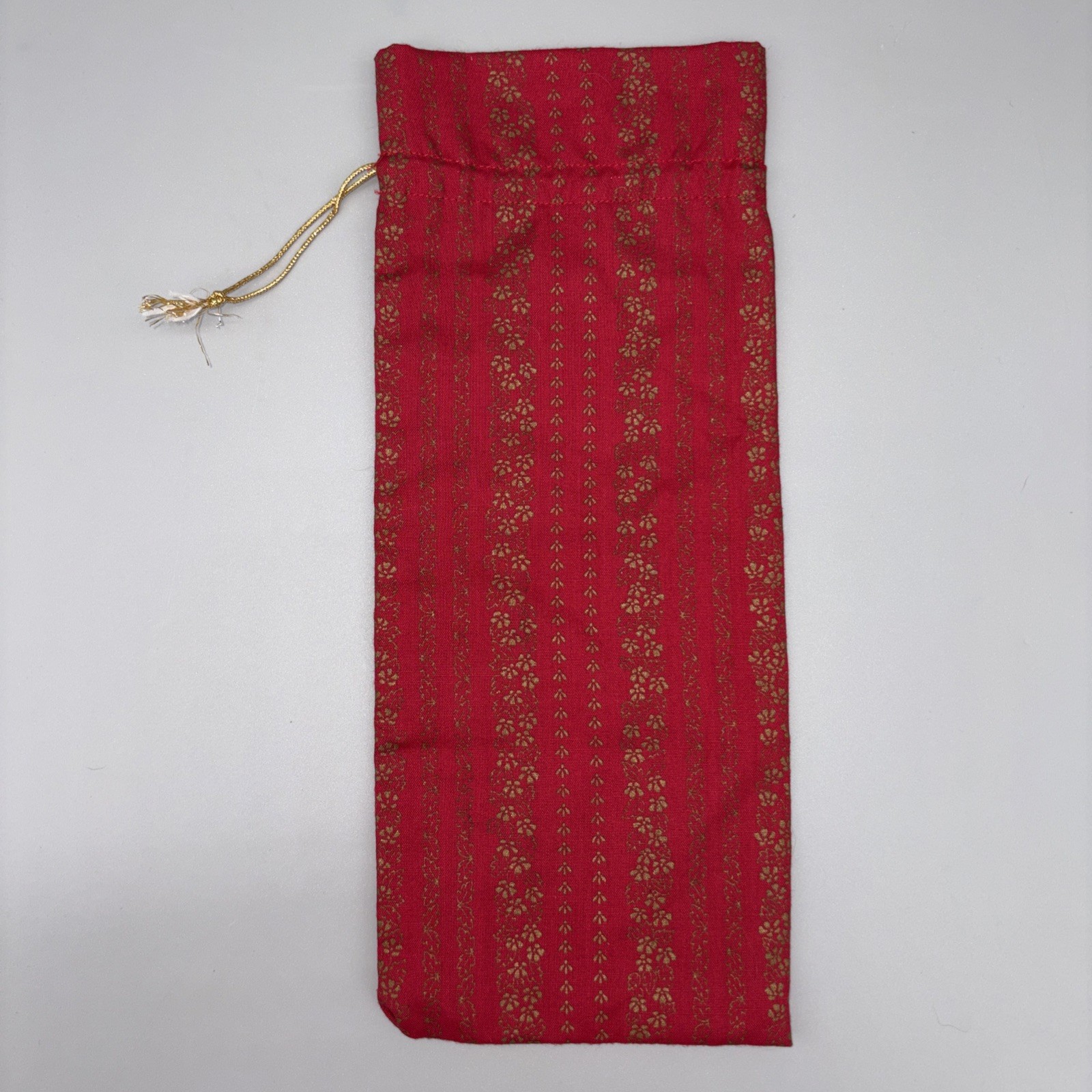 Vintage Chinese Silk Brocade Drawstring Jewelry Pouch & Wine Bottle Gift Bag Lot