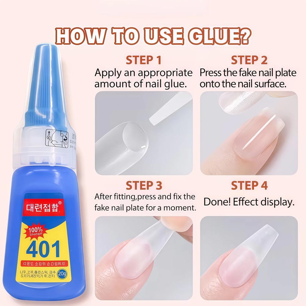 401 Instant Super Glue 20ML Fast Strong Adhesive Multi Purpose Clear Fix