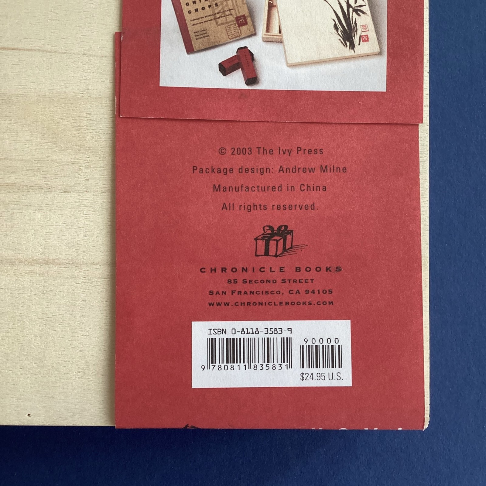 Chinese Chop Pack w 4 Double-Sided Chops Ink & Instructions in Wooden Gift Box