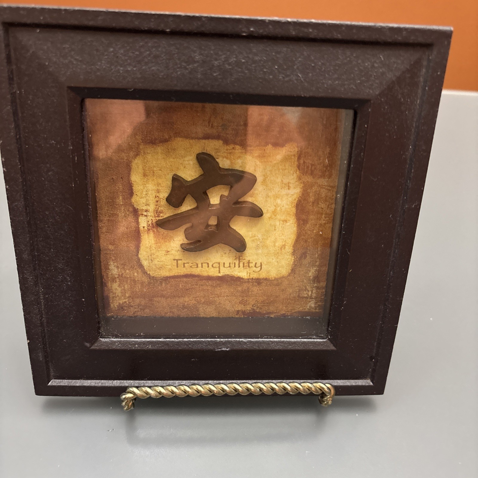 Chinese Shadow Box Art Framed Prosperity Harmony & Tranquility Asian Home Decor