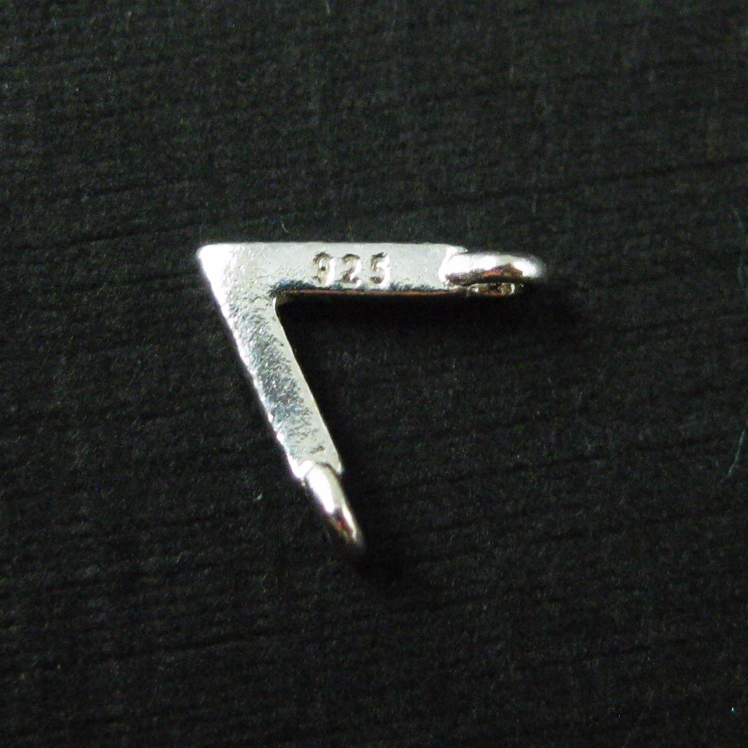 925 Silver Charm- Chevron Triangle Spike – Silver Link Connector -6.5mm -5 pcs
