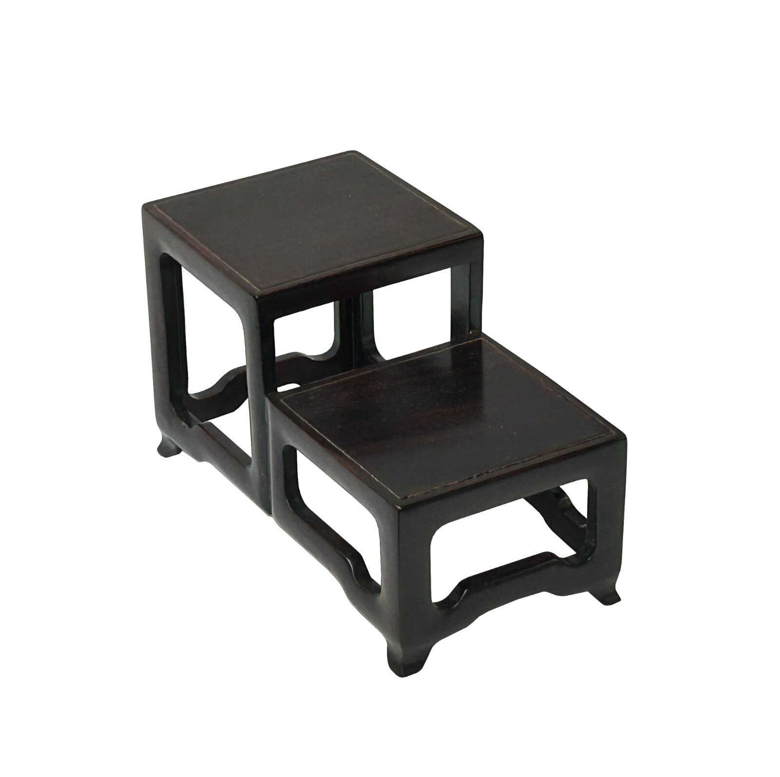 3.25″ Brown Wood Step Shape Table Top Curio Display Easel Stand st1033