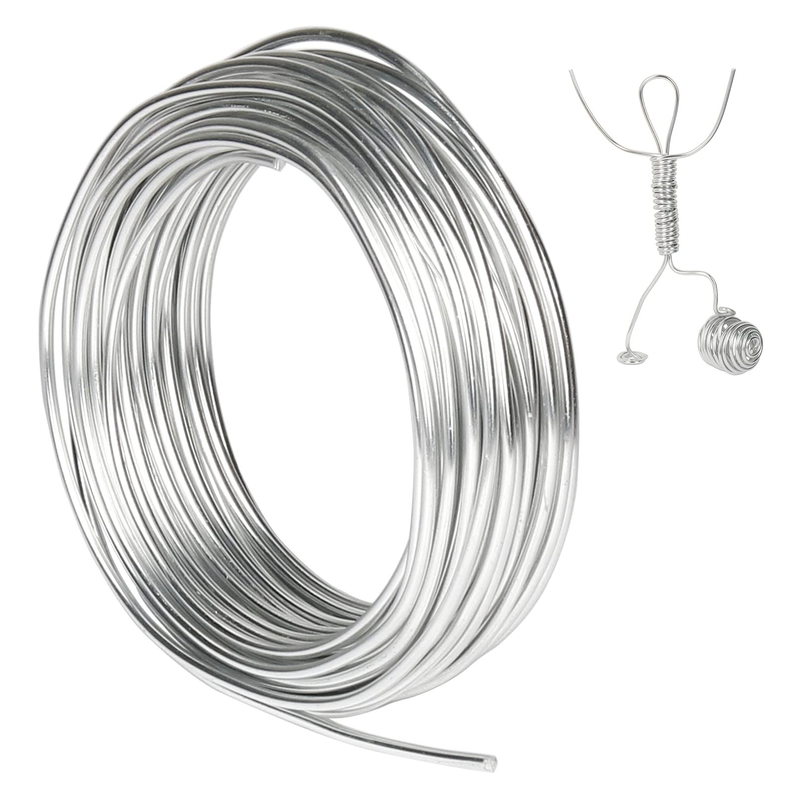 9 Gauge Aluminum Craft Wire, 50 Feet 3mm Bendable Armature Wire for Sculpting…
