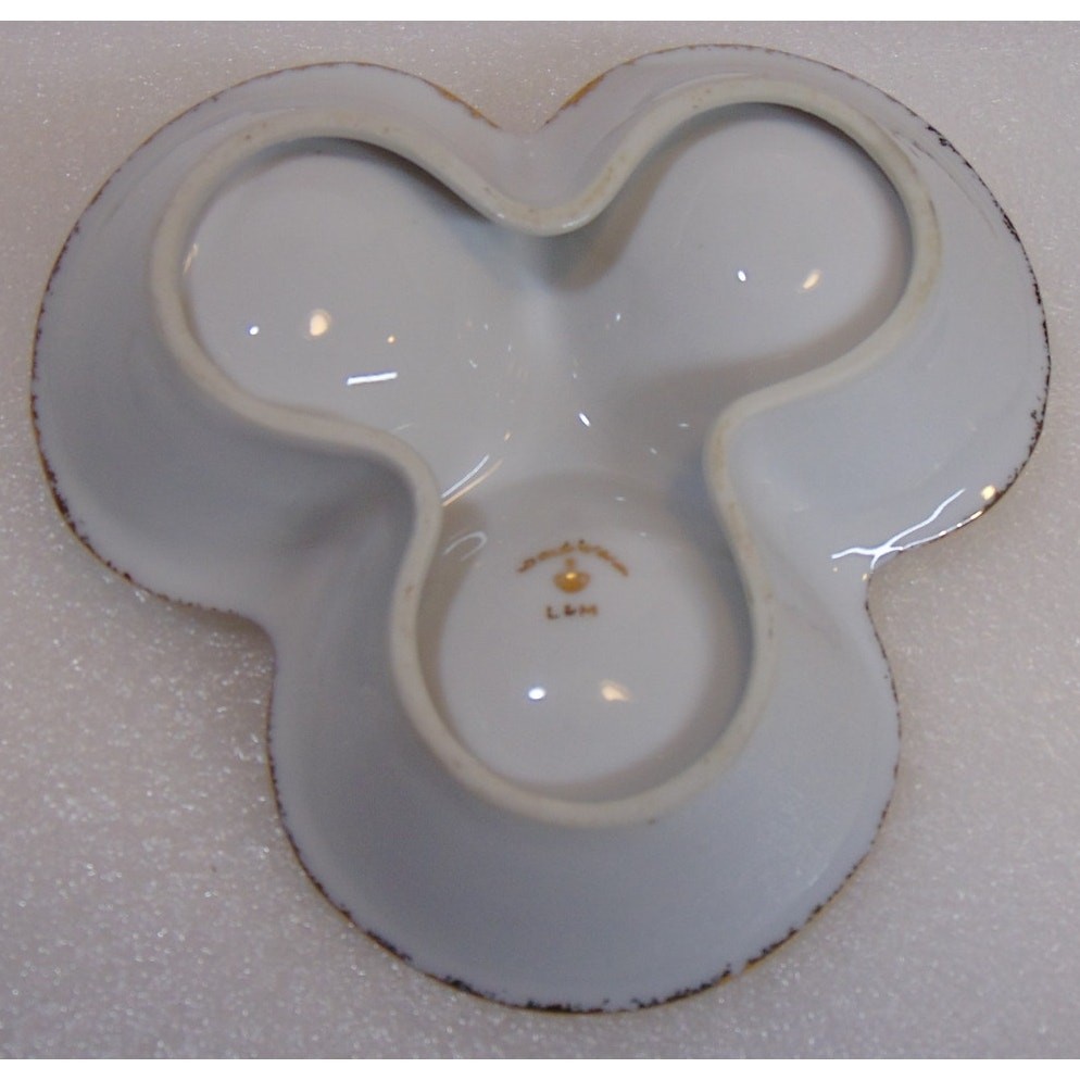 Bone China Candy Dish Trinket Bowl Floral Gold Trim Vintage Elegant Decor Roses