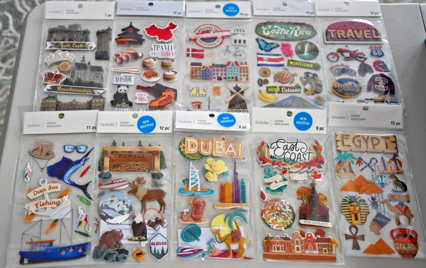 Travel Dimensional Stickers by Recollections – NEW – So many – You choose 1