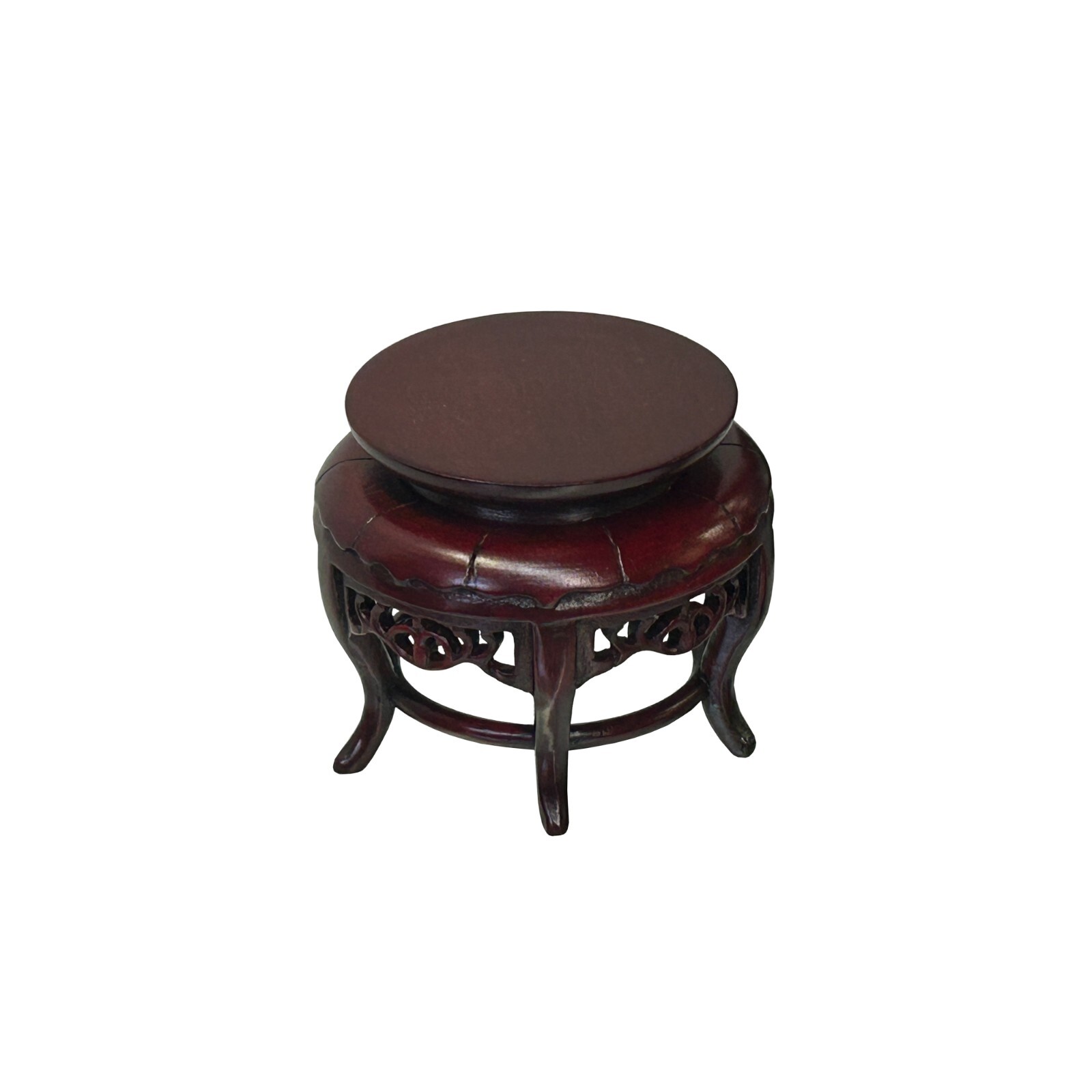 3″ Oriental Reddish 5 Legs Round Wood Stand Riser Easel st1071