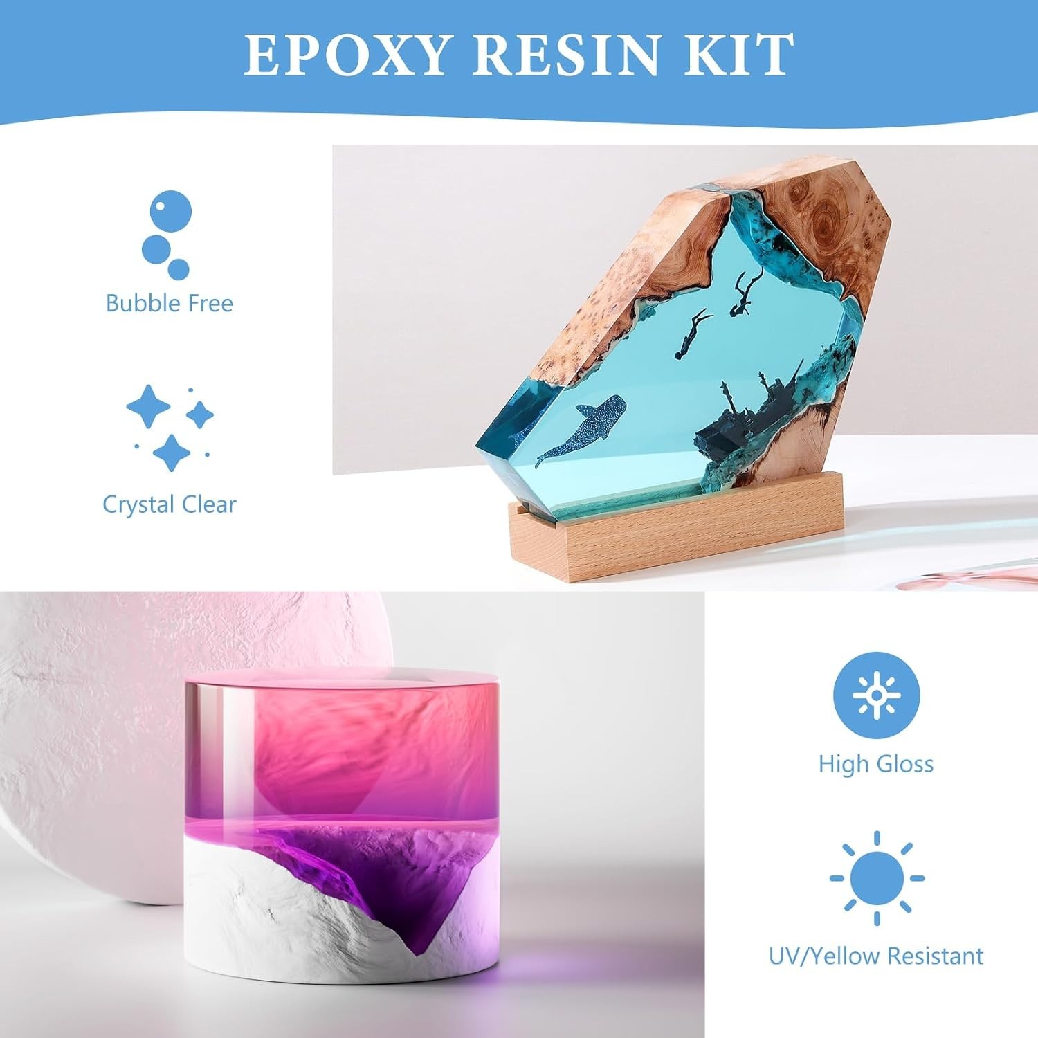 High-Gloss Epoxy Resin – Art & Casting Kit