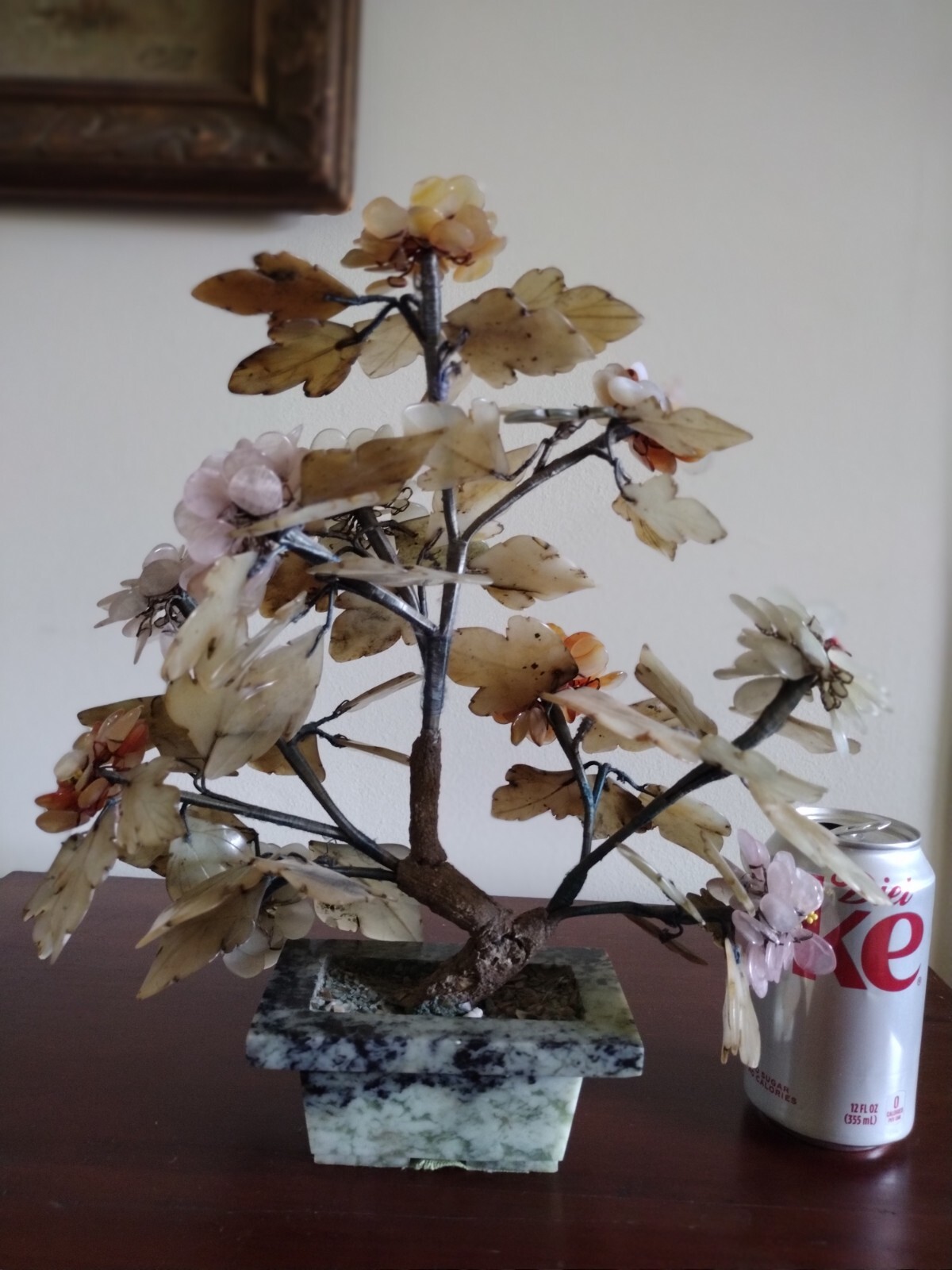 Oriental Stone Bonsai Jade Tree, 13.5″ Tall, 12.5″ Long, 8″ Wide