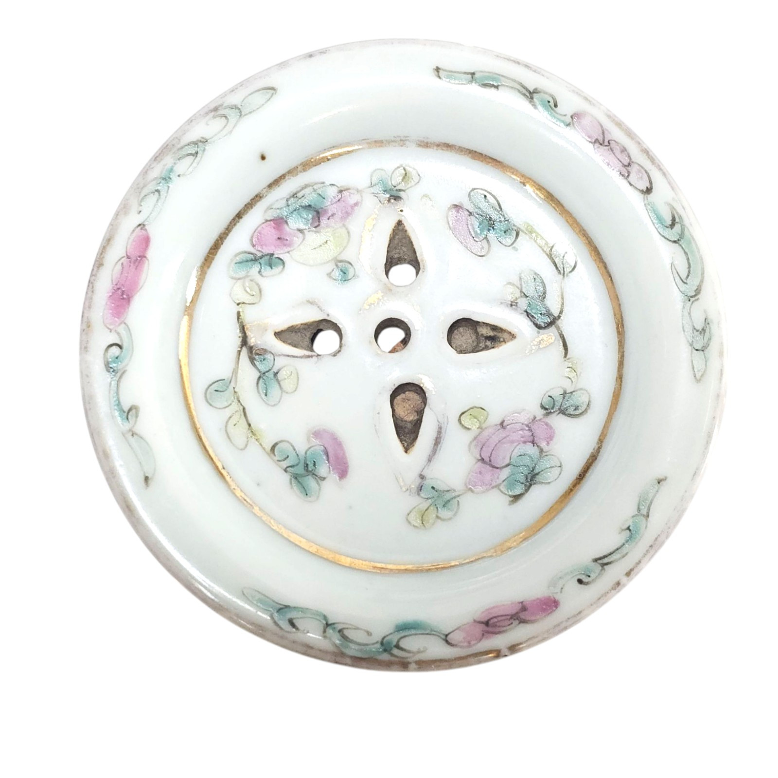 Chinese Qing Famille Rose Cricket Pot 3.5” Porcelain Personage Scene Antique