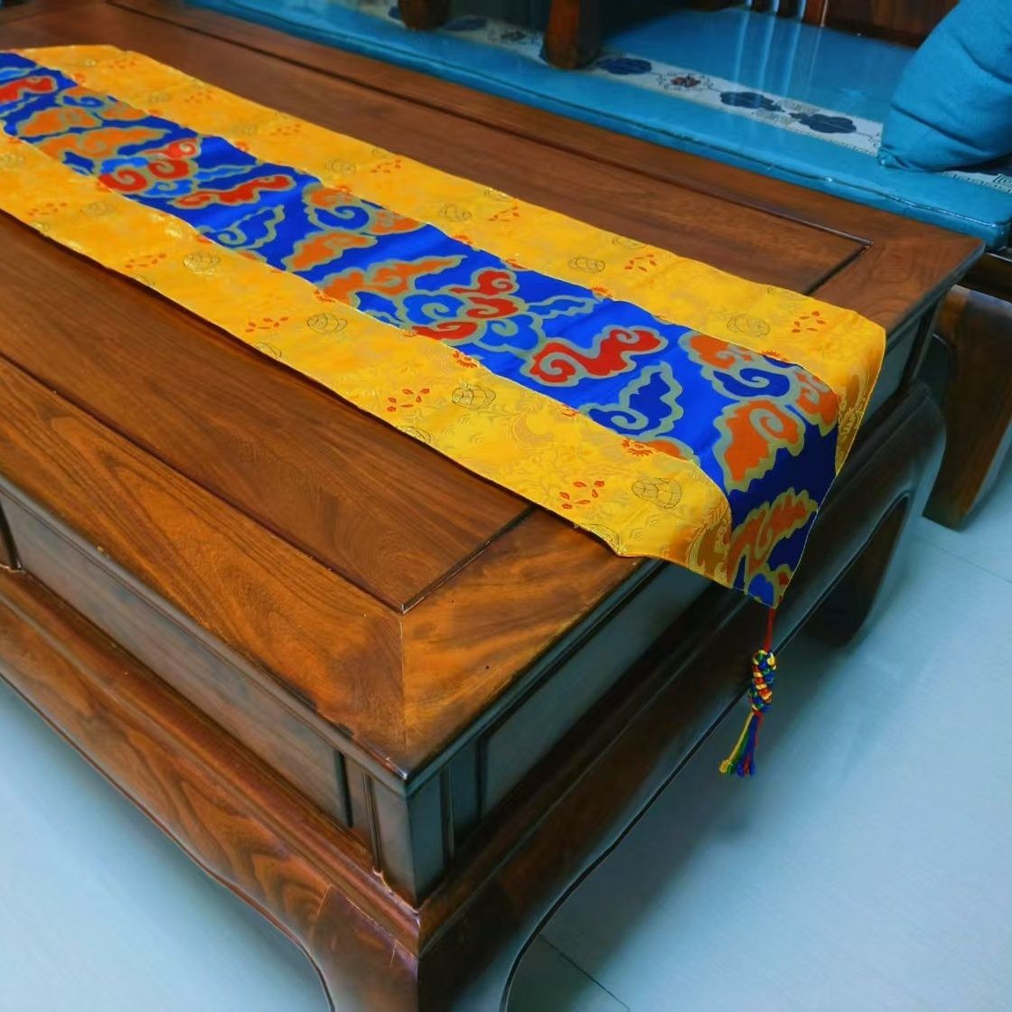 140x35cm Chinese Classical Brocade Table Runner Tea Table Dining Decor