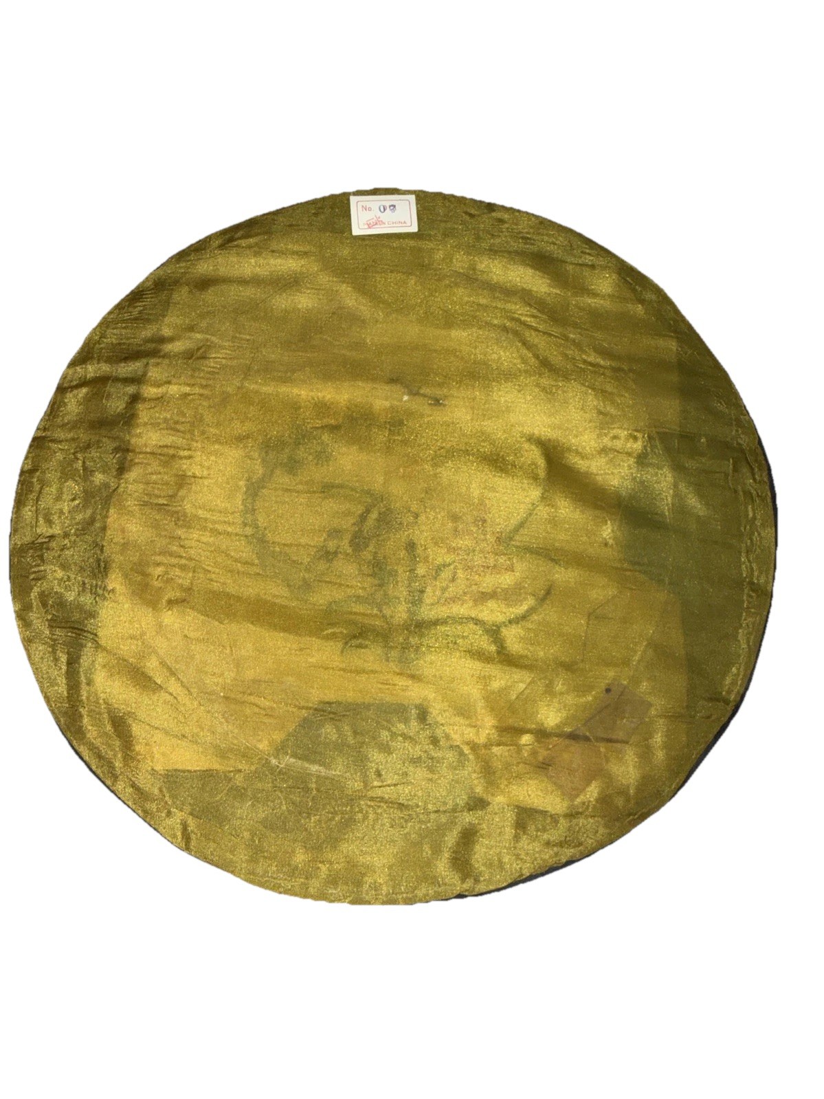 Chinese Hand Embroidered 100% Silk Round Tapestry Mat Birds