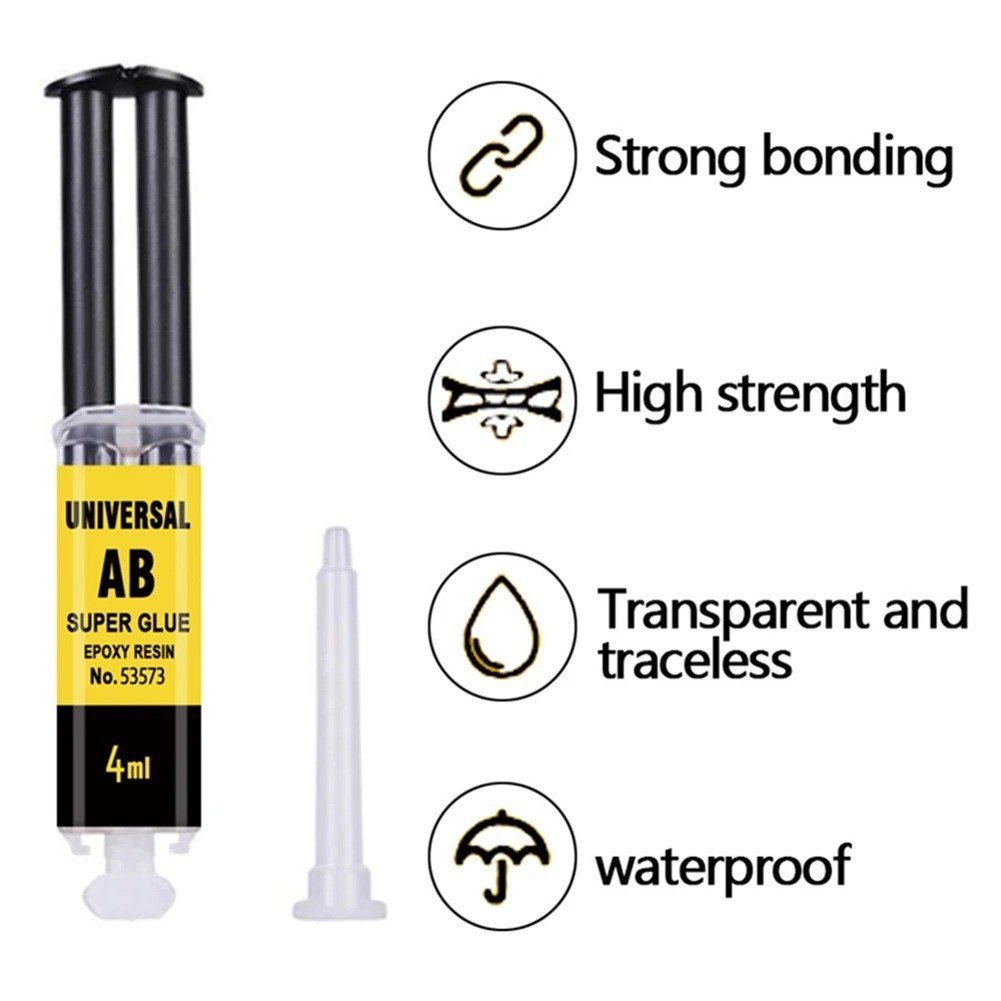 Epoxy Resin AB Super Glue 2 Min Fast Cure Strong Adhesive for Metal Plastic Wood