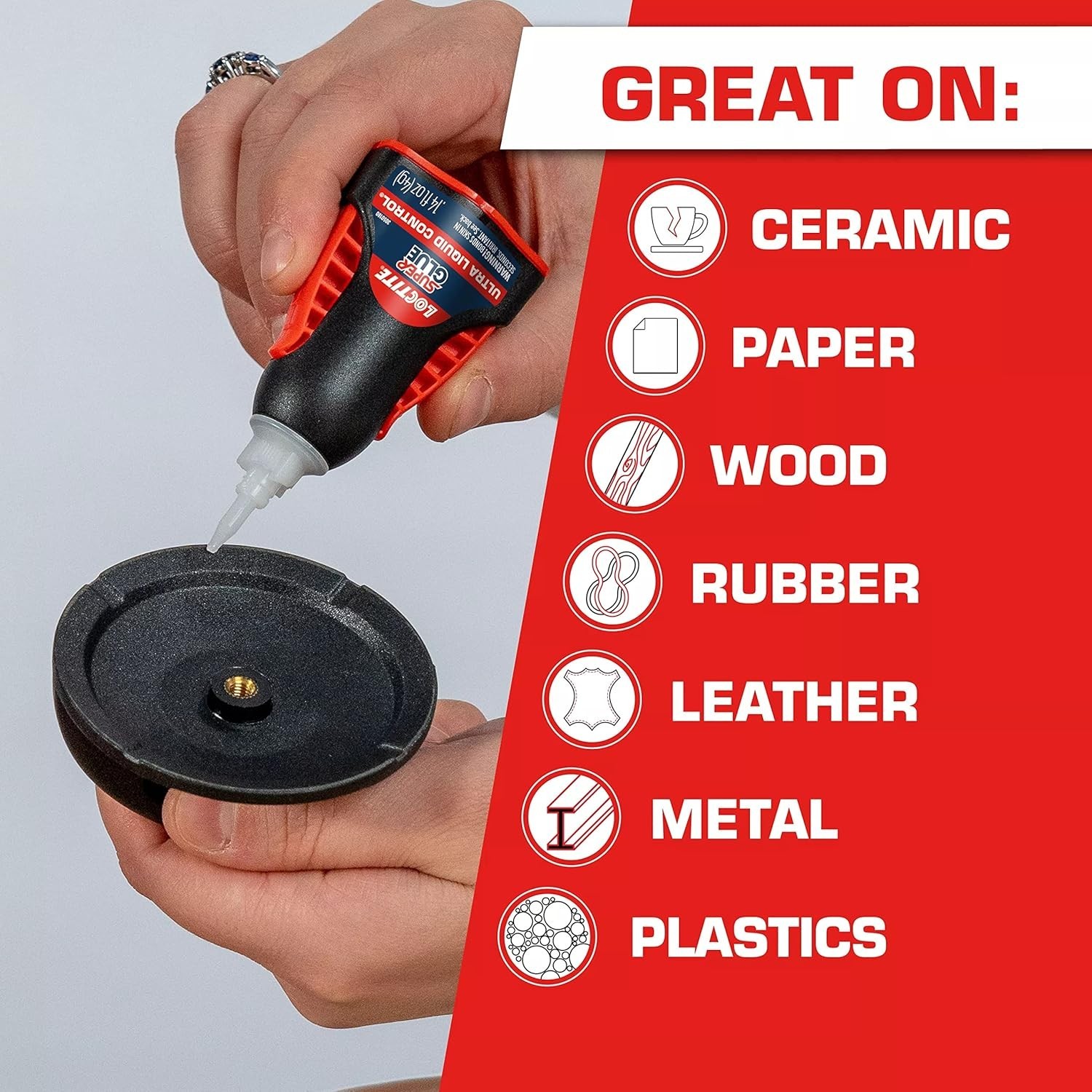 Super Glue Ultra Liquid Control – 0.14 oz Clear Repair Formula for All Surfaces