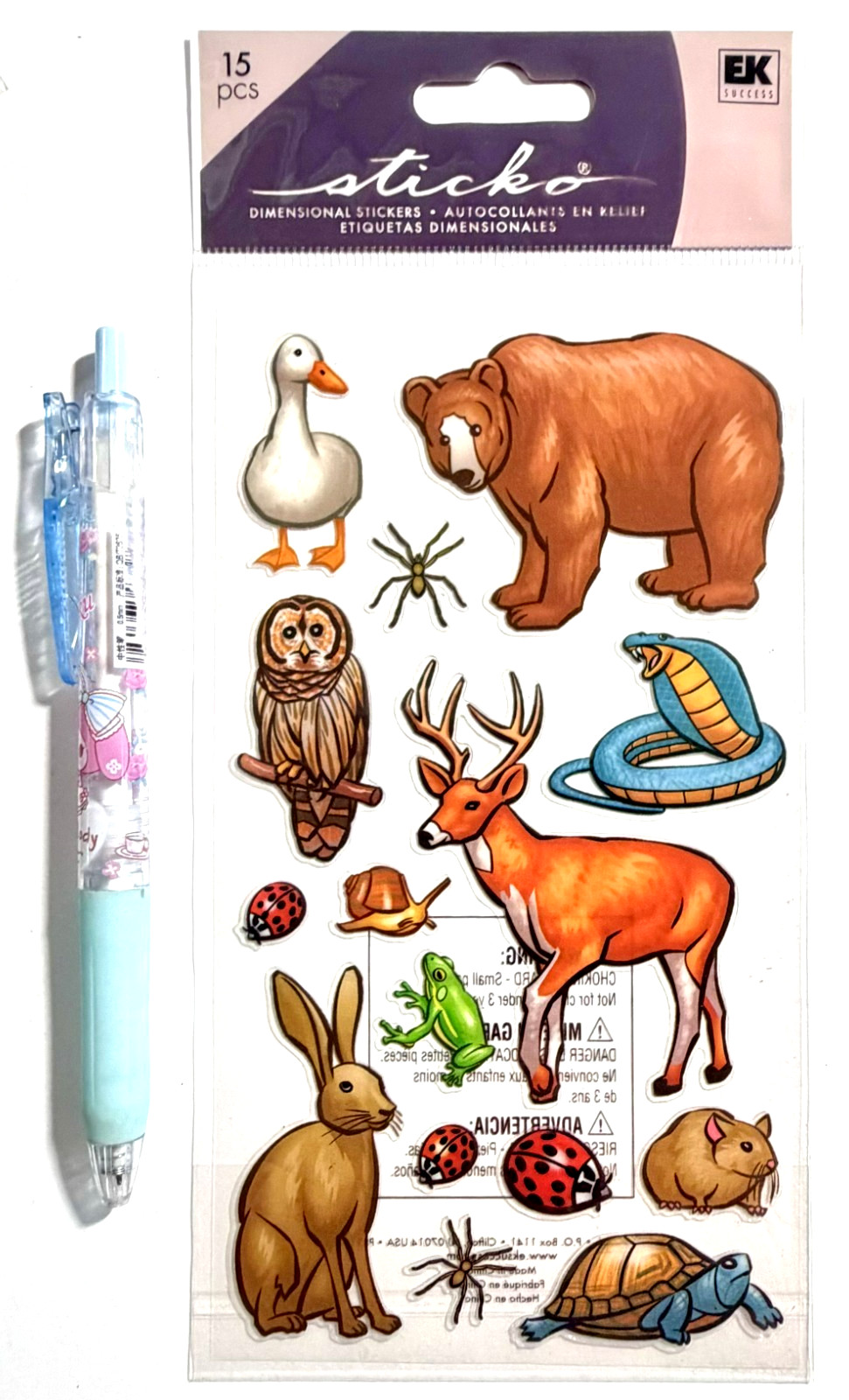 Forest Animals Bear Deer Sticko Stickers Scrapbooking Card Journal Planner