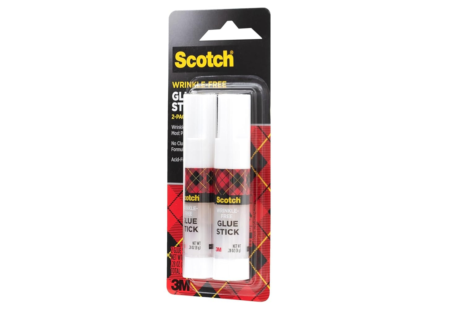 Wrinkle-Free Glue Sticks, 2 Pack, .27 Oz Each