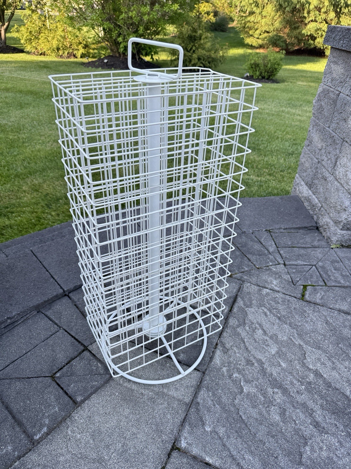 White Metal Spinning Revolving 2 oz Paint Bottles Storage Rack Holds 256 Bottles
