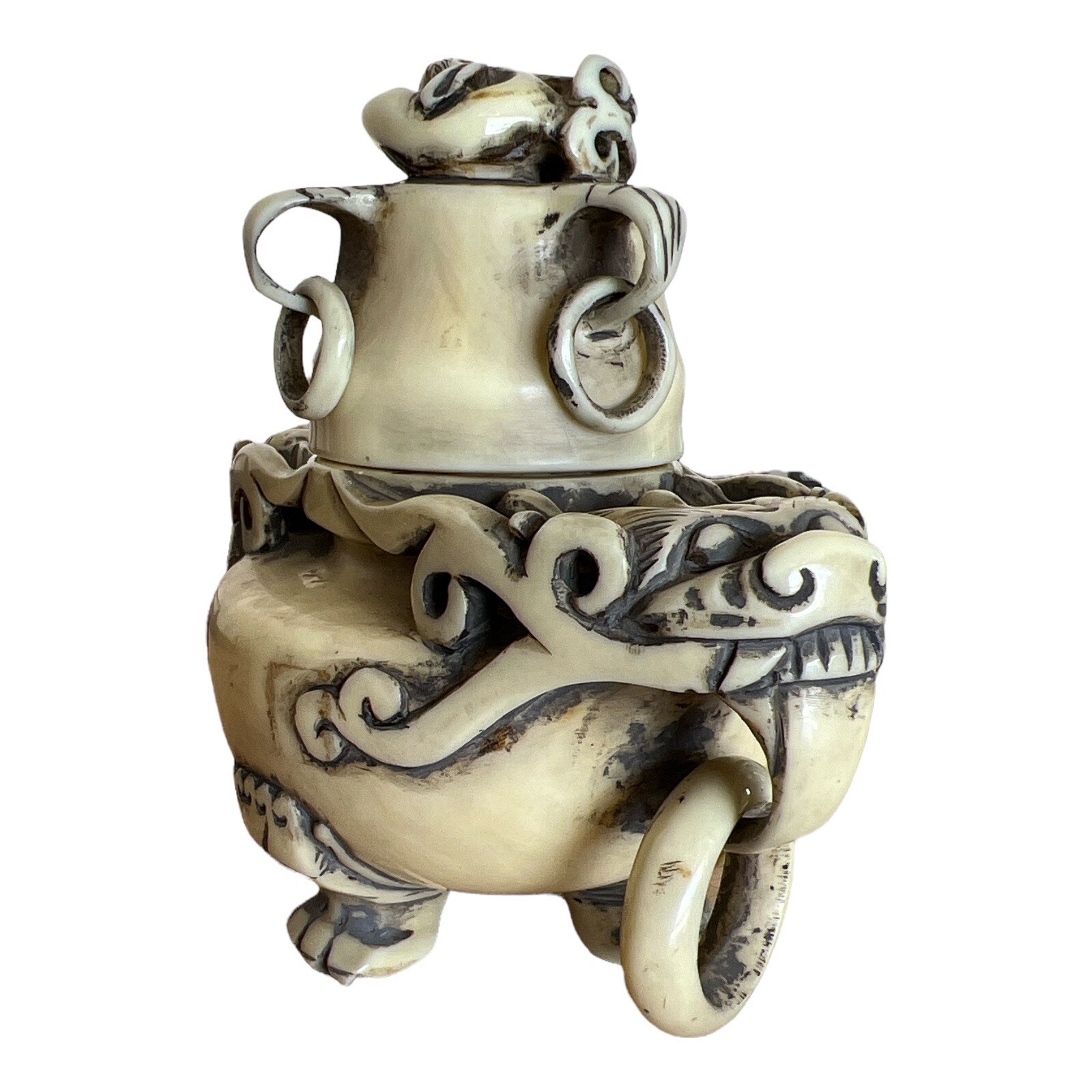 Incense Cone Burner Holder Asian Foo Temple Dogs Rings Scent Resin