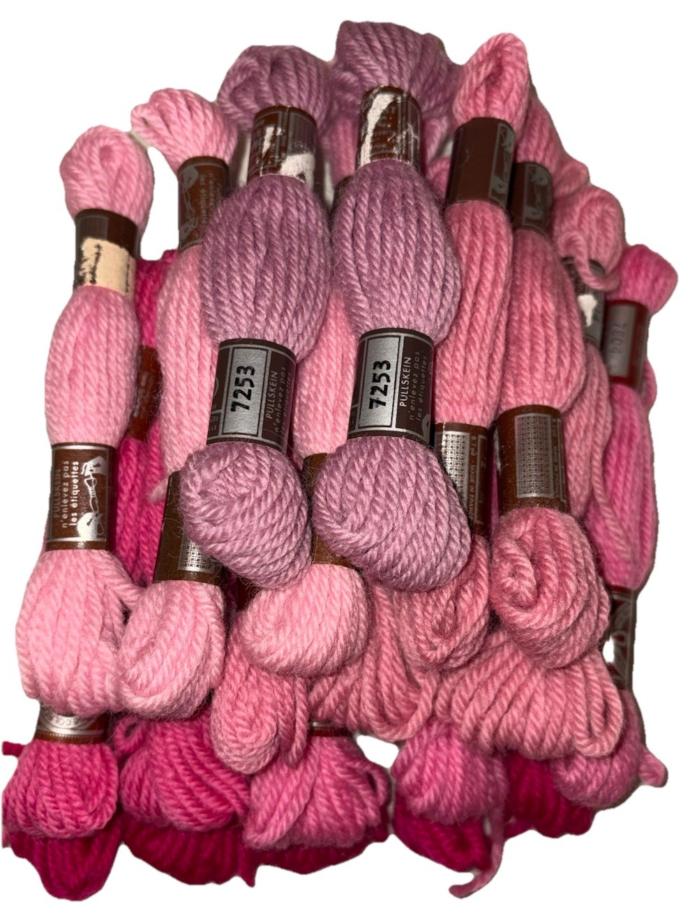 DMC Laine Colbert Tapestry 100 % Virgin WOOL 20-Hank-Lot Pink-Magenta-Violet MIX
