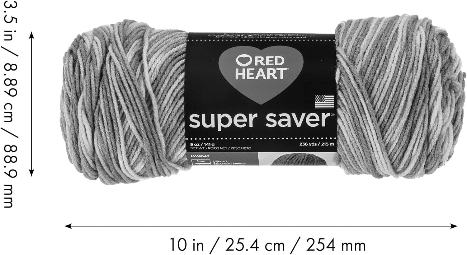Red Heart Super Saver – 3 Pack of 198g/7oz – Acrylic – Knitting/Crochet