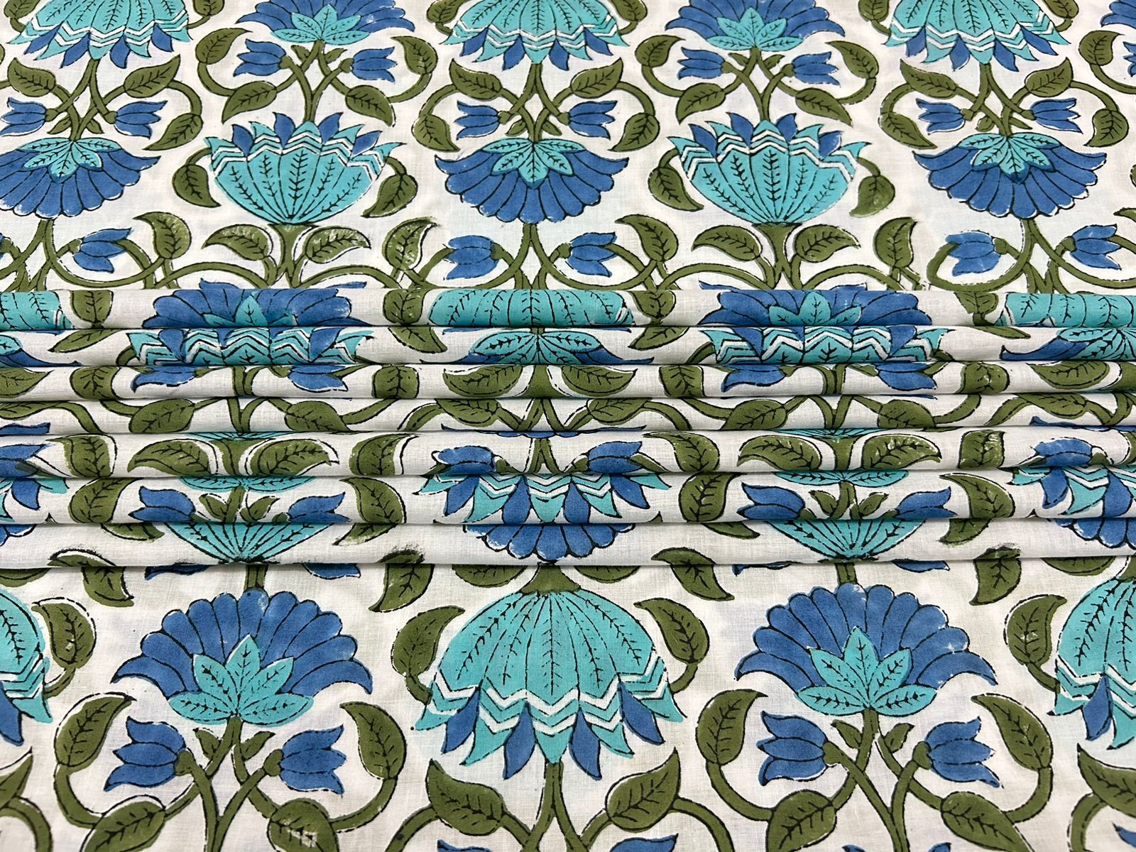 5 Yards Indian Hand Made Hand Block Print 100% Cotton Fabric Jaipur Fabric Throw