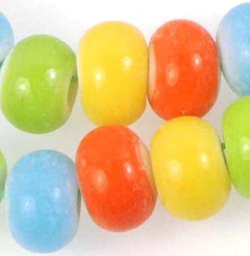 8 Lampwork Handmade Glass Pastel Colorful Rondellel Beads 12x8mm