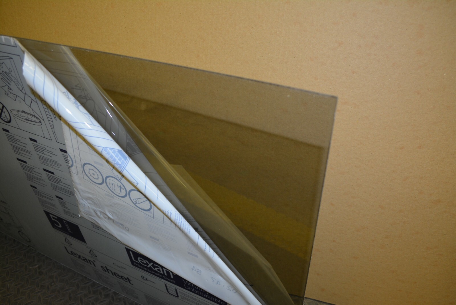 Polycarbonate Lexan Sheet Solar Gray Smoked 1/4″ Color #7130 CHOOSE A SIZE