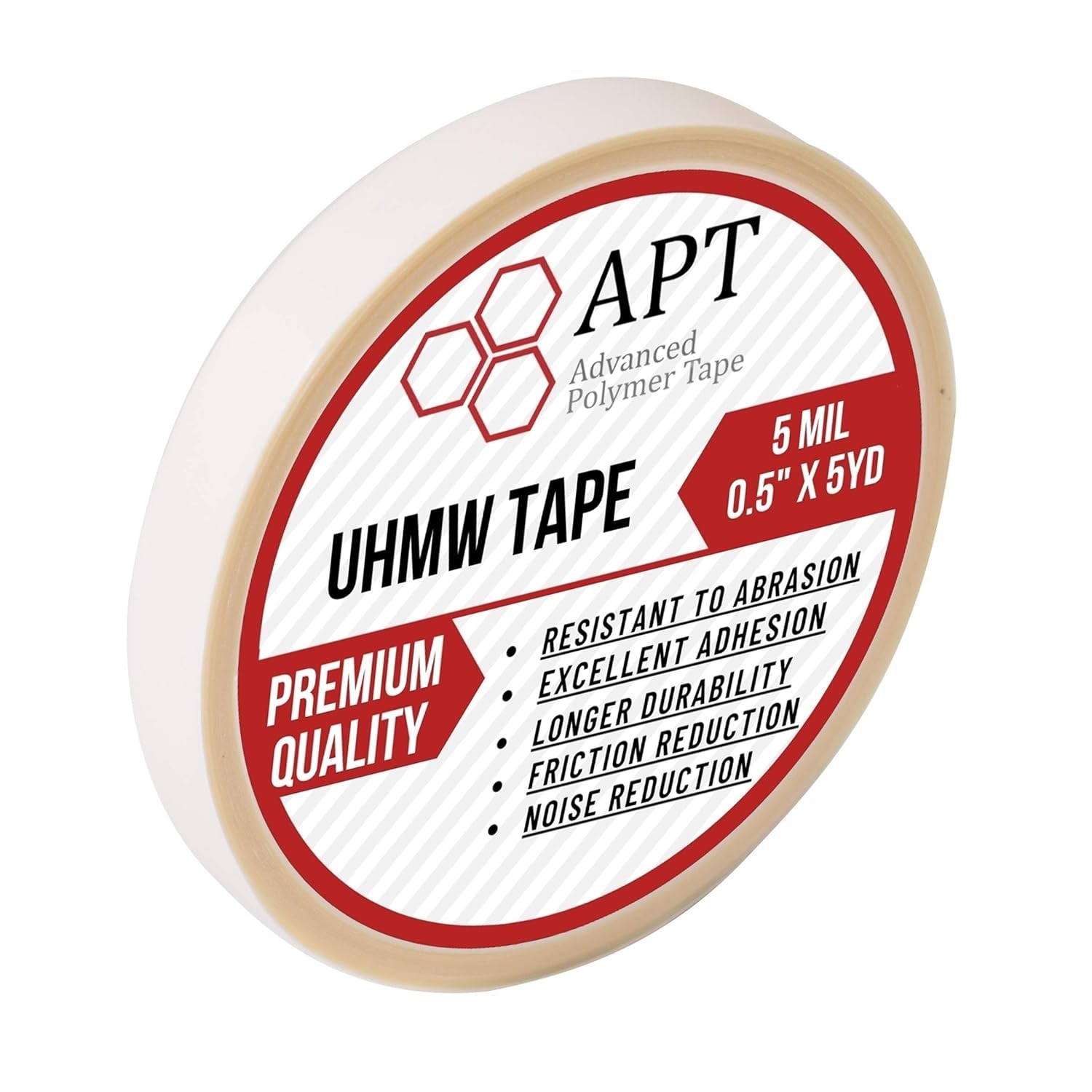 “APT, UHMW (Ultra-high Molecular Weight) 0.5″” x 5Yds, Translucent “