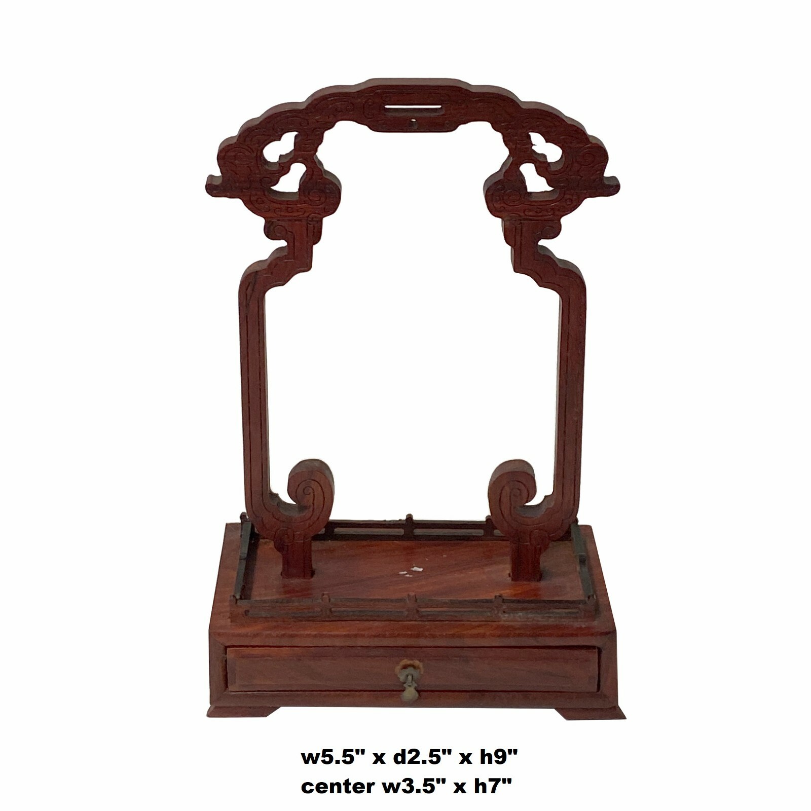 Chinese Rosewood RuYi Hanging Ring Display Stand – Miniature Easel ws1571