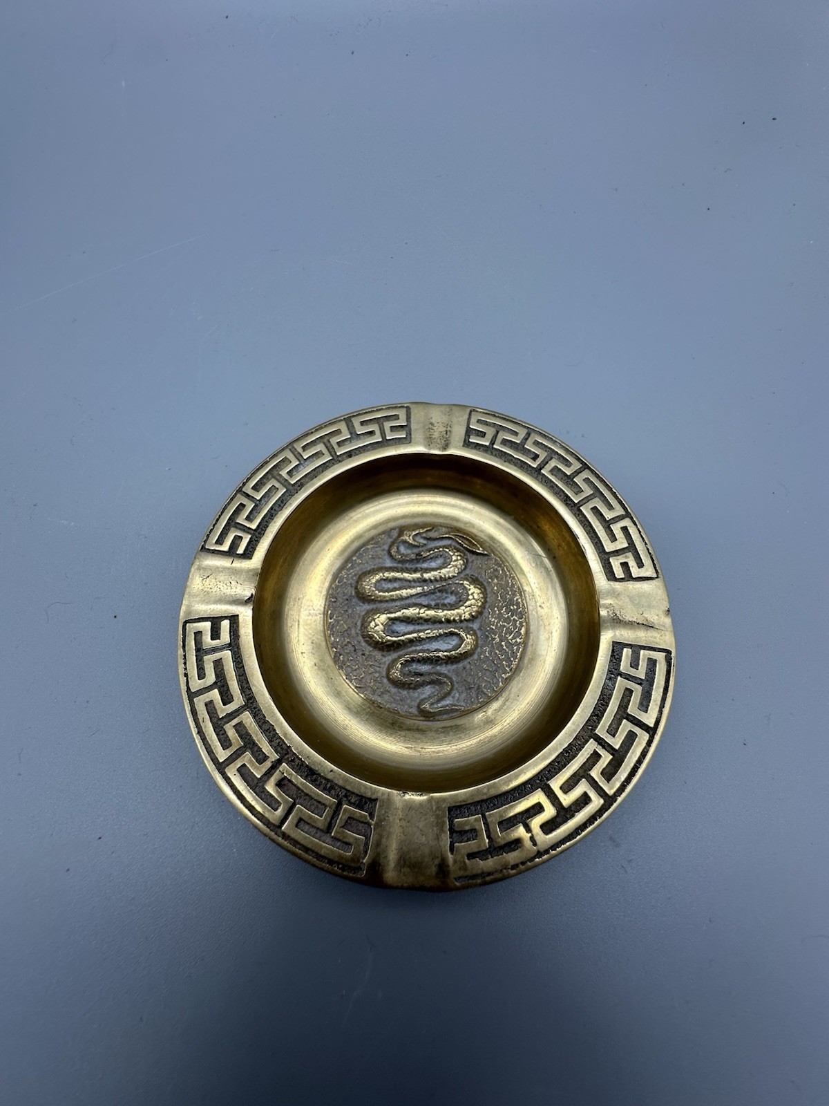 Brass Chinese Zodiac Ashtrays -Rabbit, Snake, Rat Set Of 3 -vintage