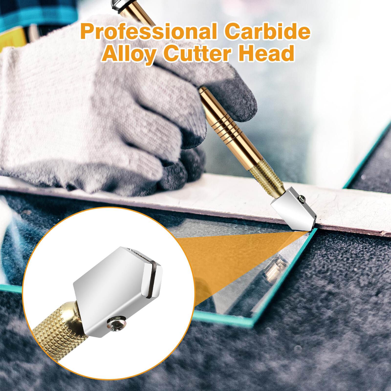 2Pcs Professional Diamond Tip Steel Blade Tiles Glass Cutter Metal Cutting Tools