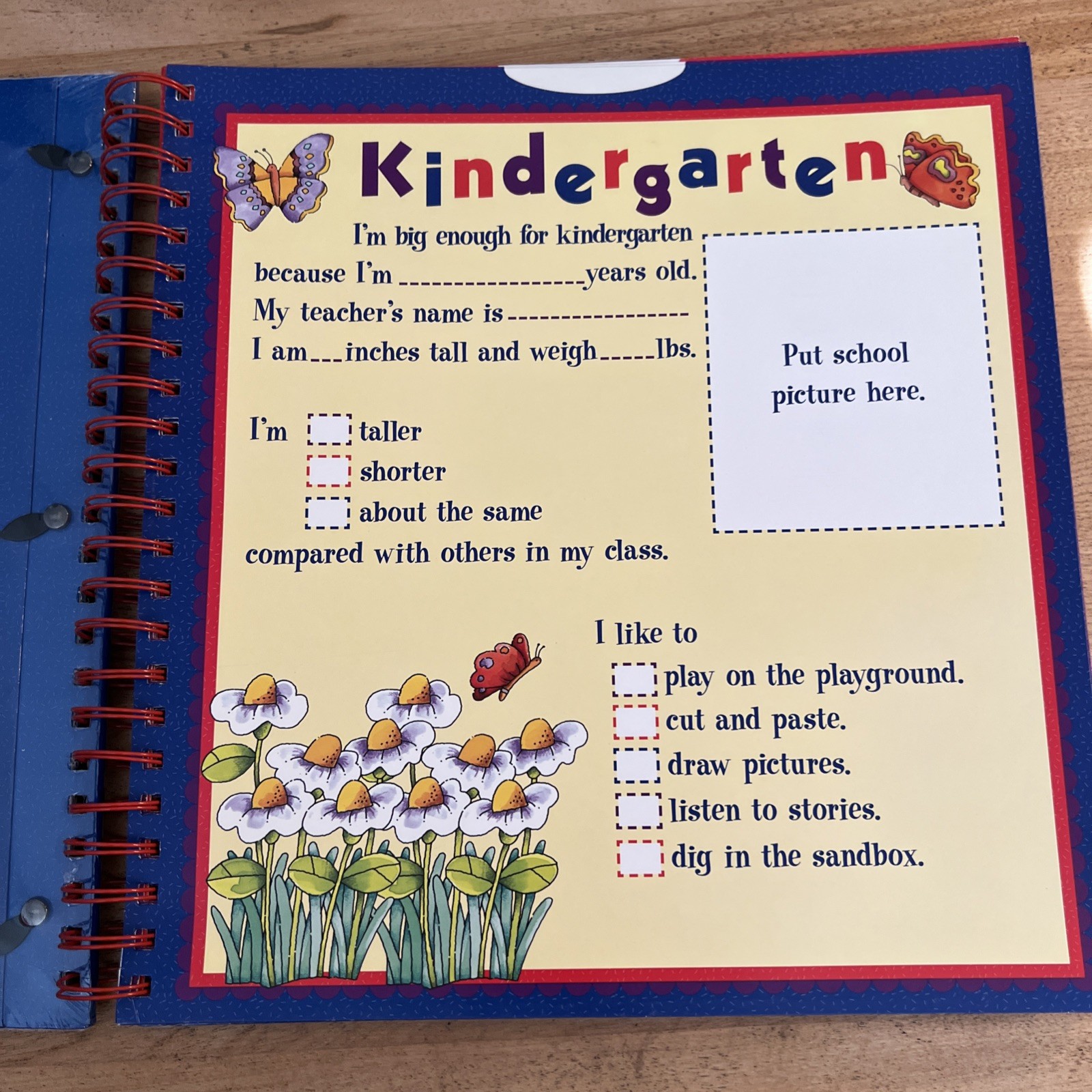 New Seasons School Years Memory Keeper K-12 Spiral PhotoAlbum Scrapbook 2001 Y2K