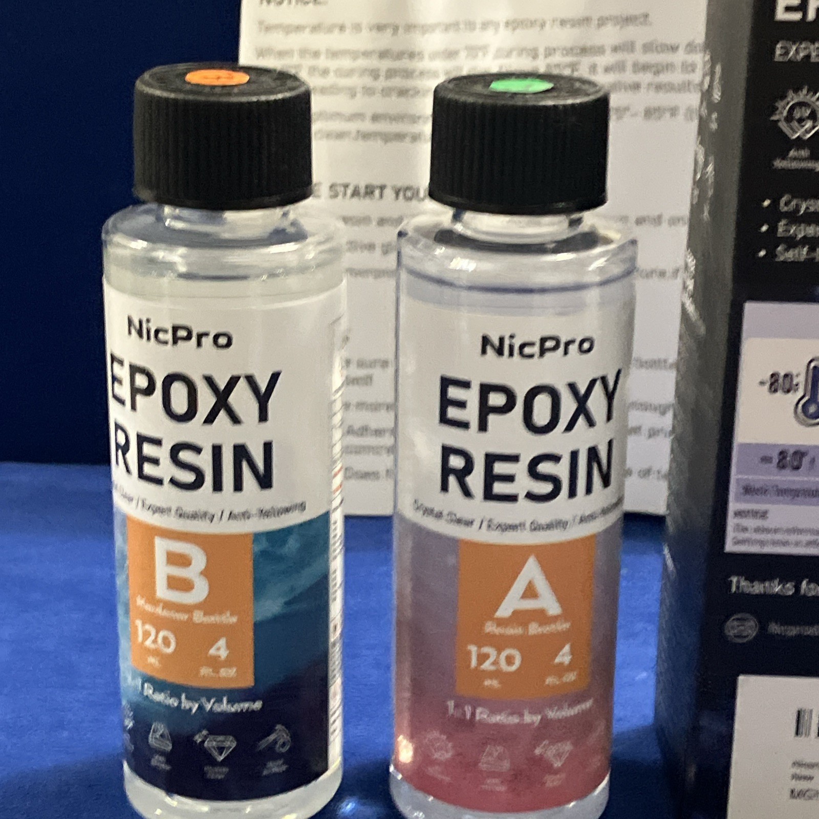 Nicpro Crystal Clear Epoxy Resin Kit, High Gloss & Bubbles Free 8 Oz kit.